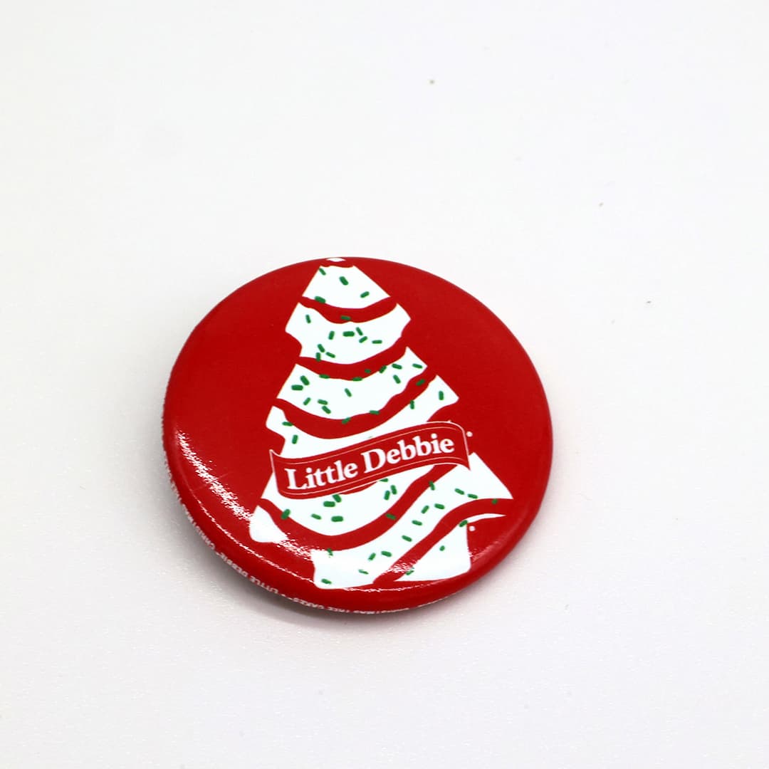 Christmas Tree Cake Fan Button 1 1/4"