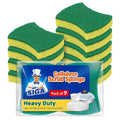 MR.SIGA Cellulose Scrub Sponge Strong Absorbent, Dual-Sided Dishwashing Sponge for Kitchen, 9 Pack