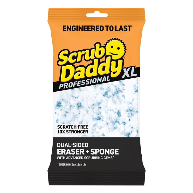 Scrub Daddy Professional XL Dual-Sided Eraser + Sponge Heavy Duty Eraser Pad